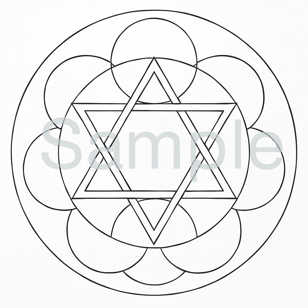 神聖幾何学の塗り絵PDF3点セット