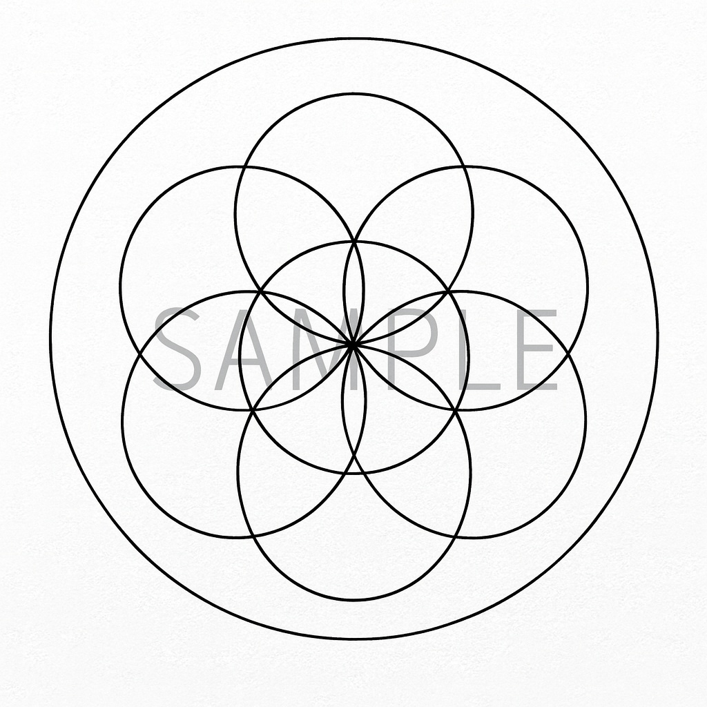 神聖幾何学の塗り絵PDF3点セット