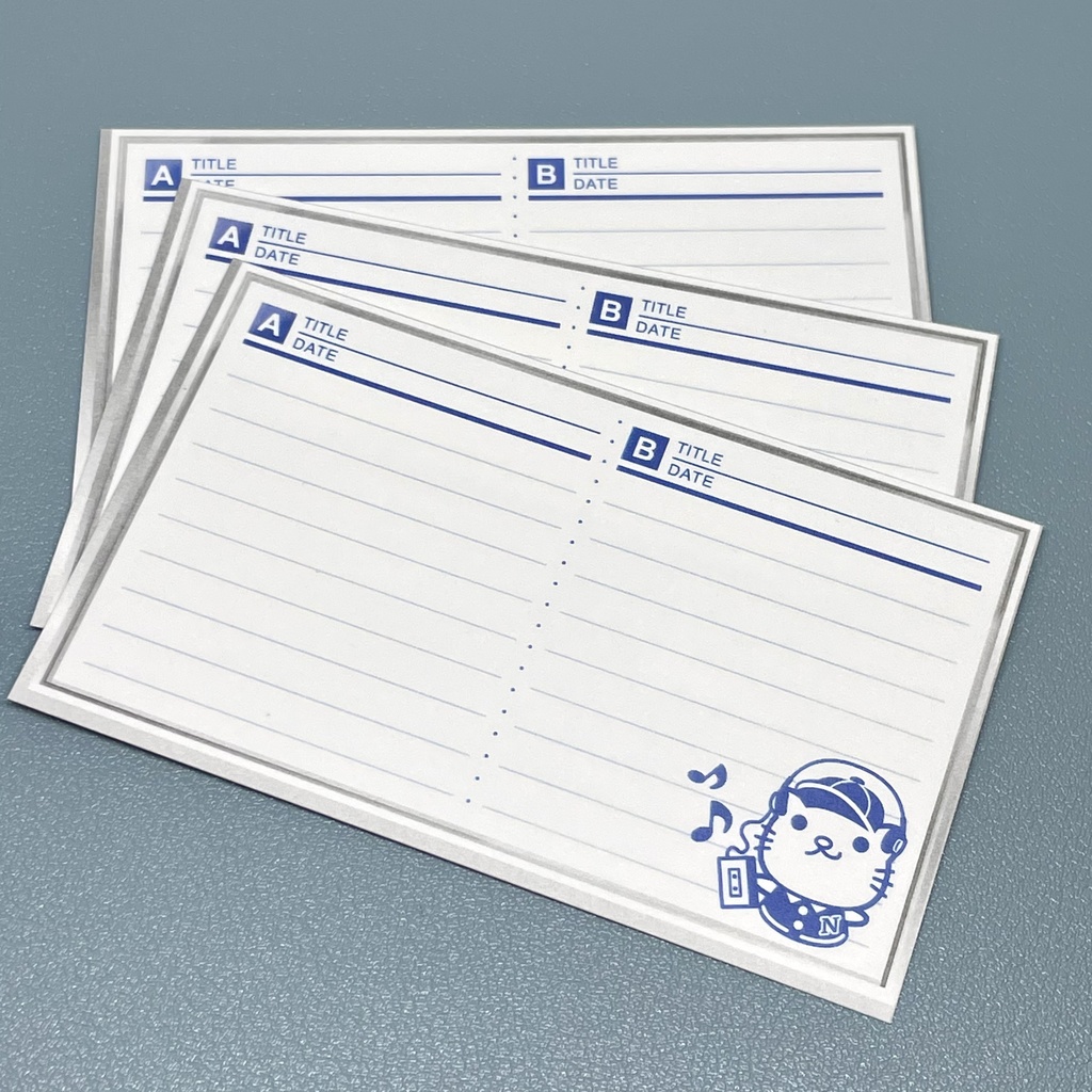 ネコ80`s カセットテープ風|メッセージカード