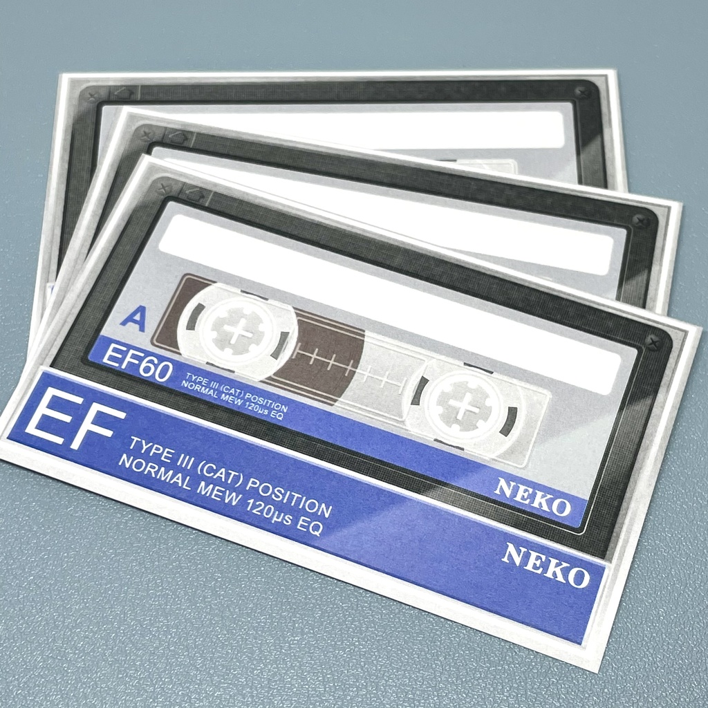 ネコ80`s カセットテープ風｜メッセージカード