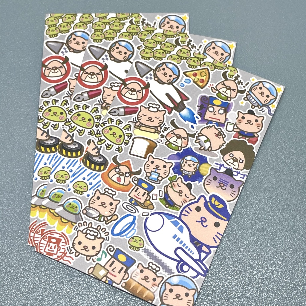 ステッカーぺたぺた風｜メッセージカード