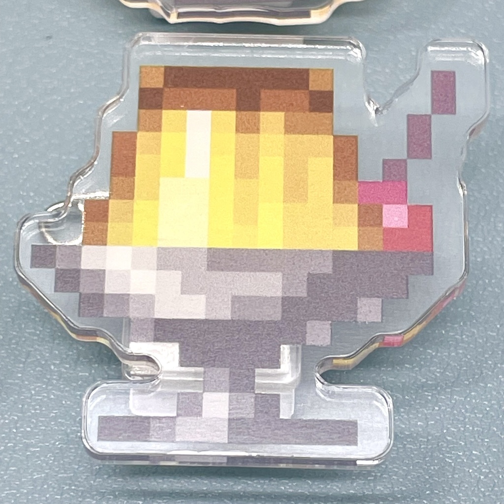 ドット絵レトロ喫茶店 アクリルバッジ