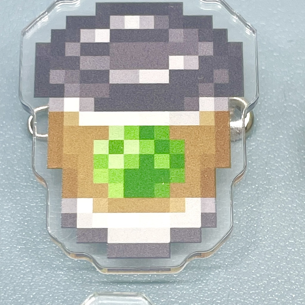 ドット絵レトロ喫茶店 アクリルバッジ