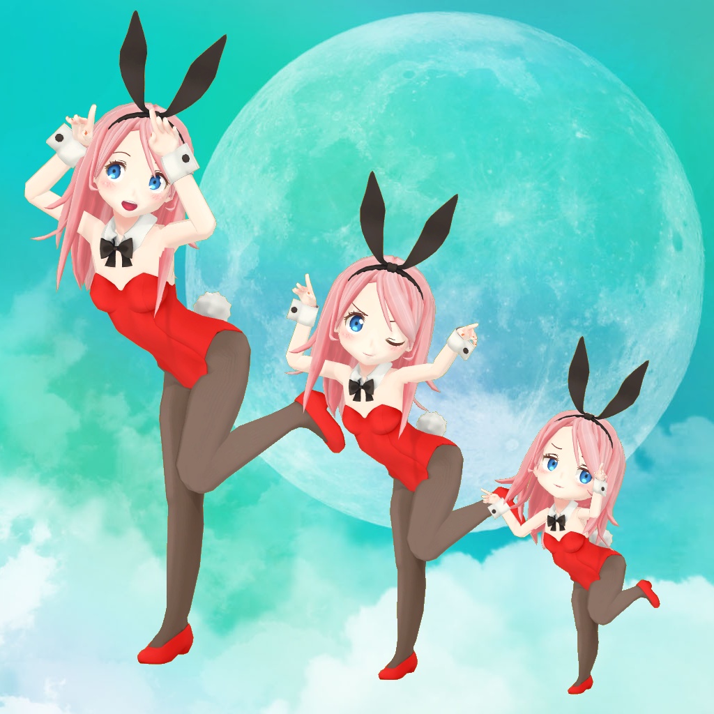 【セシル変身3Dモデル】 セシルちゃんうさぎ