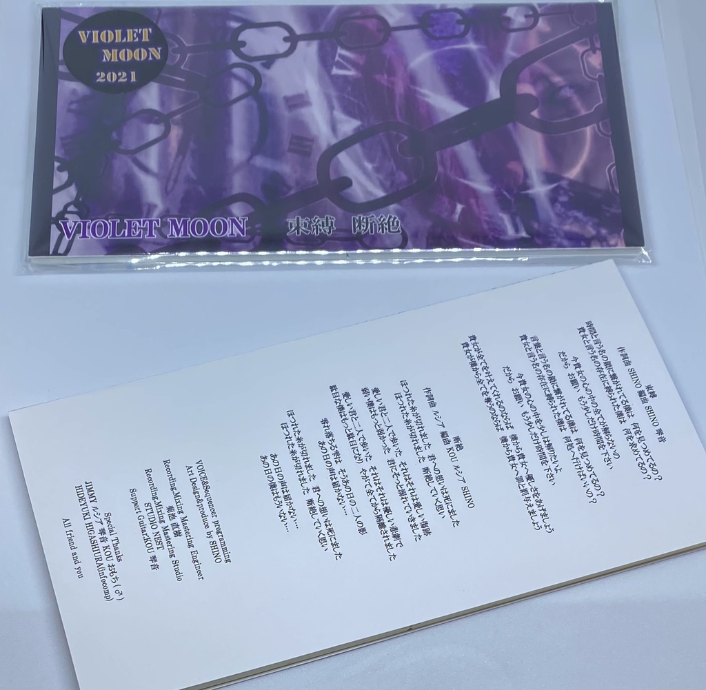 VIOLET MOON「束縛/断絶」初回特典同梱盤 12cmCD-R デモテープ 8cmCD-R