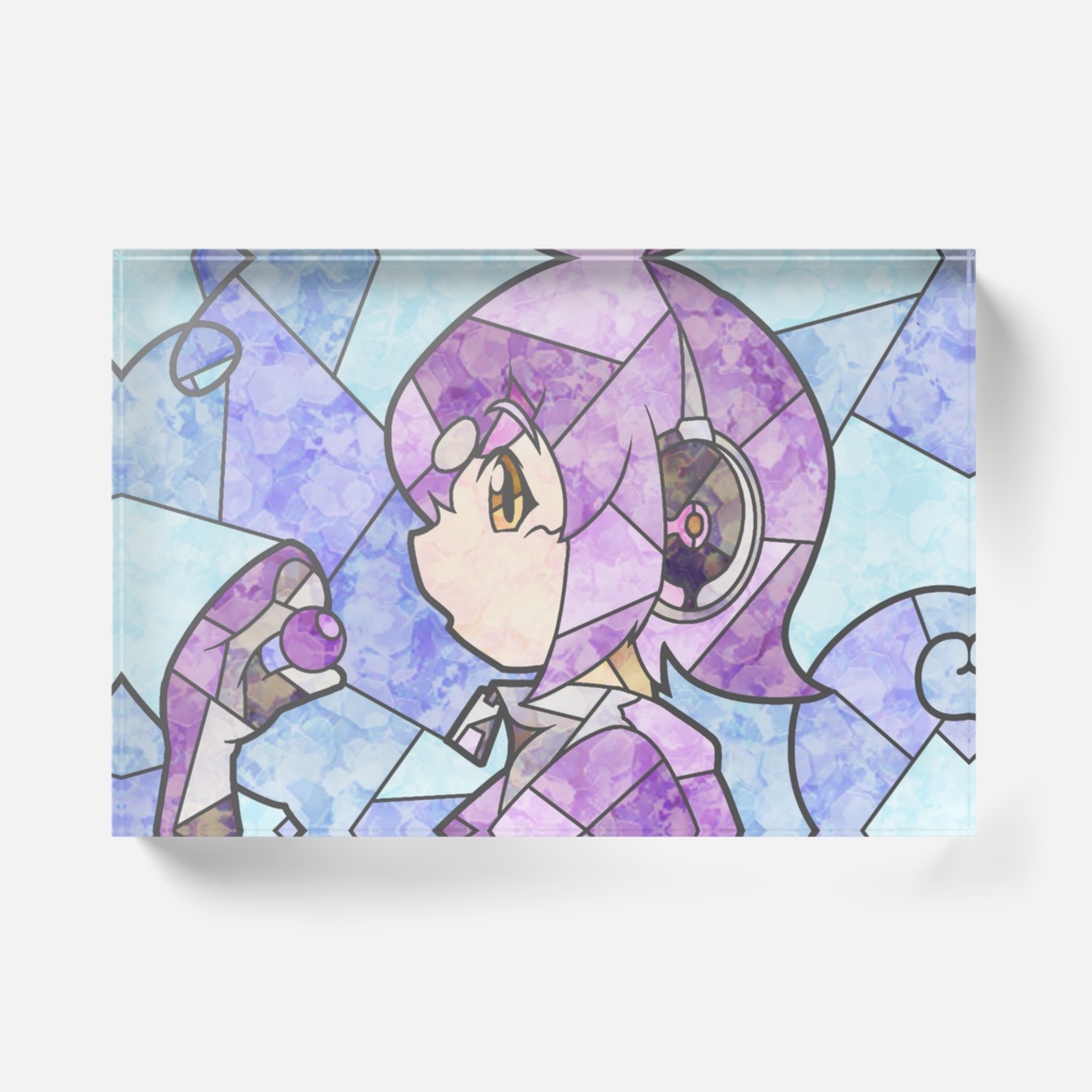 ステンドグラス風アクリルブロック