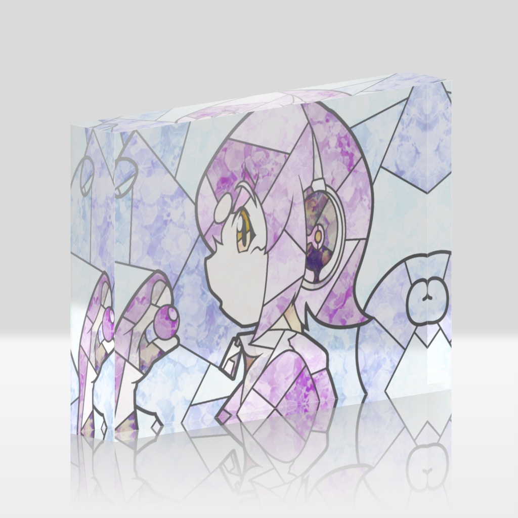 ステンドグラス風アクリルブロック