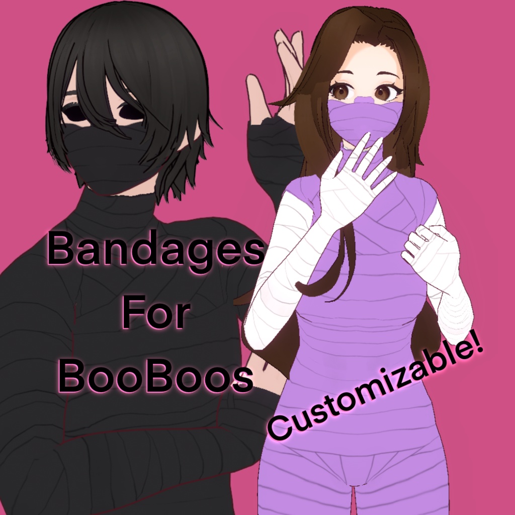 VROID | Bandages (Full Body + Lower Face!)