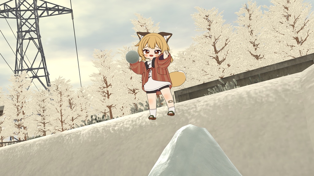 【無料】ゆきなげ!【 VRChatアバターギミック】