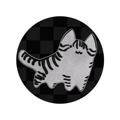 ねこ缶バッヂF