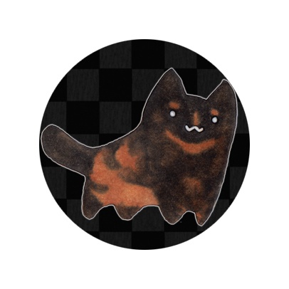 ねこ缶バッヂL