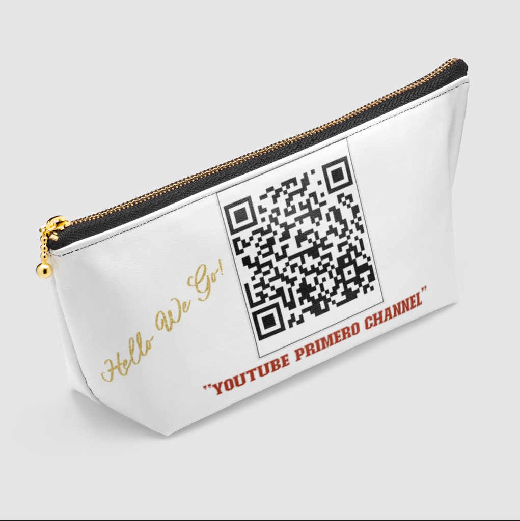 ぷりめろポーチ 「Here We Go!」ファスナーカラー2色展開 ホワイト/ブラック