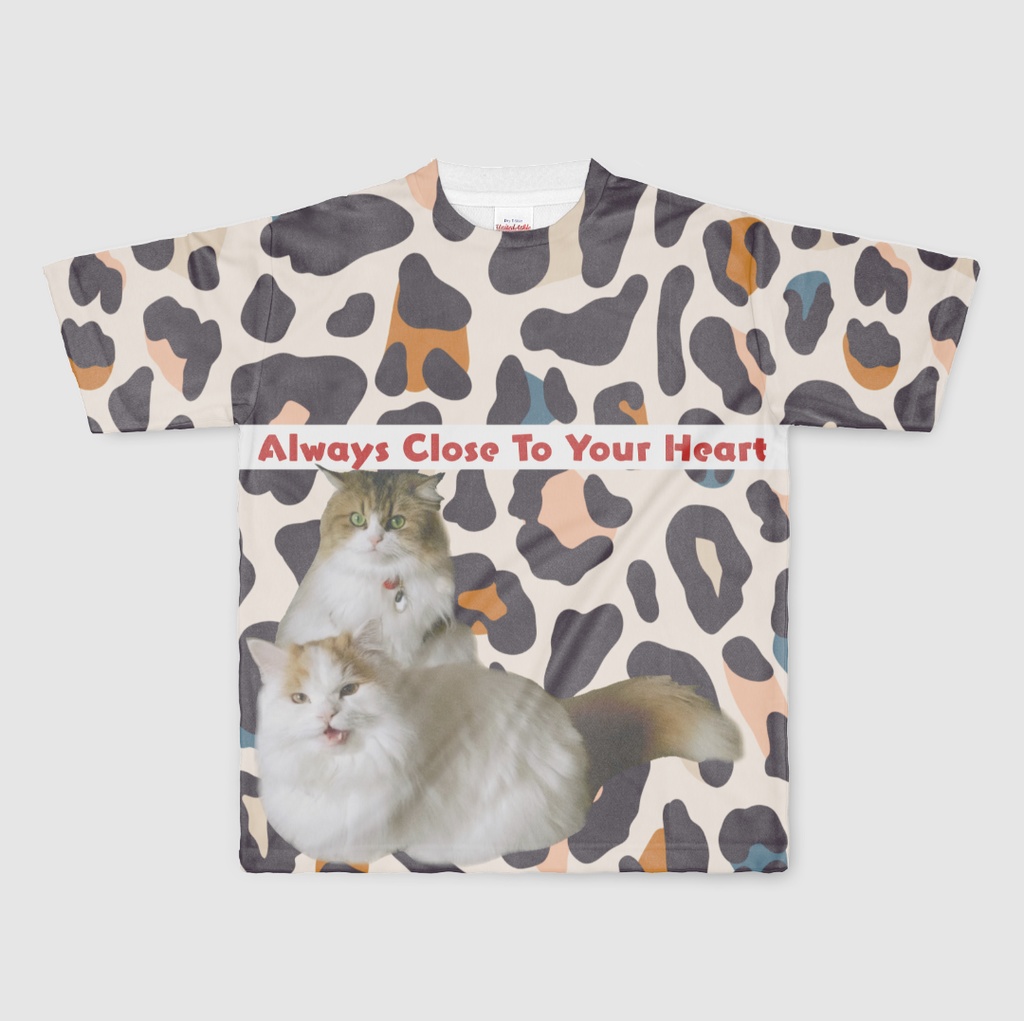 ぷりめろフルグラフィックTシャツ「Colorful Leopard」サイズ4展開S/M/L/XL Unisex 男女兼用