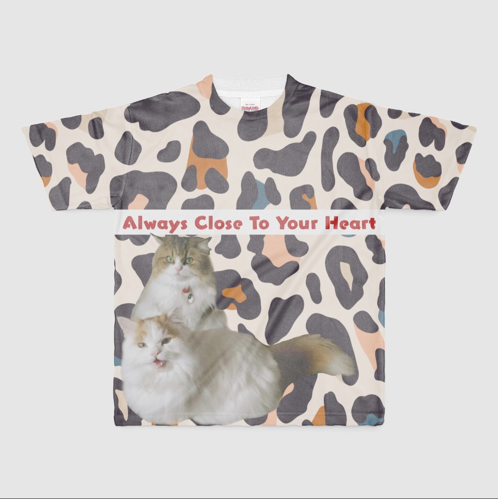 ぷりめろフルグラフィックTシャツ「Colorful Leopard」サイズ4展開S/M/L/XL Unisex 男女兼用