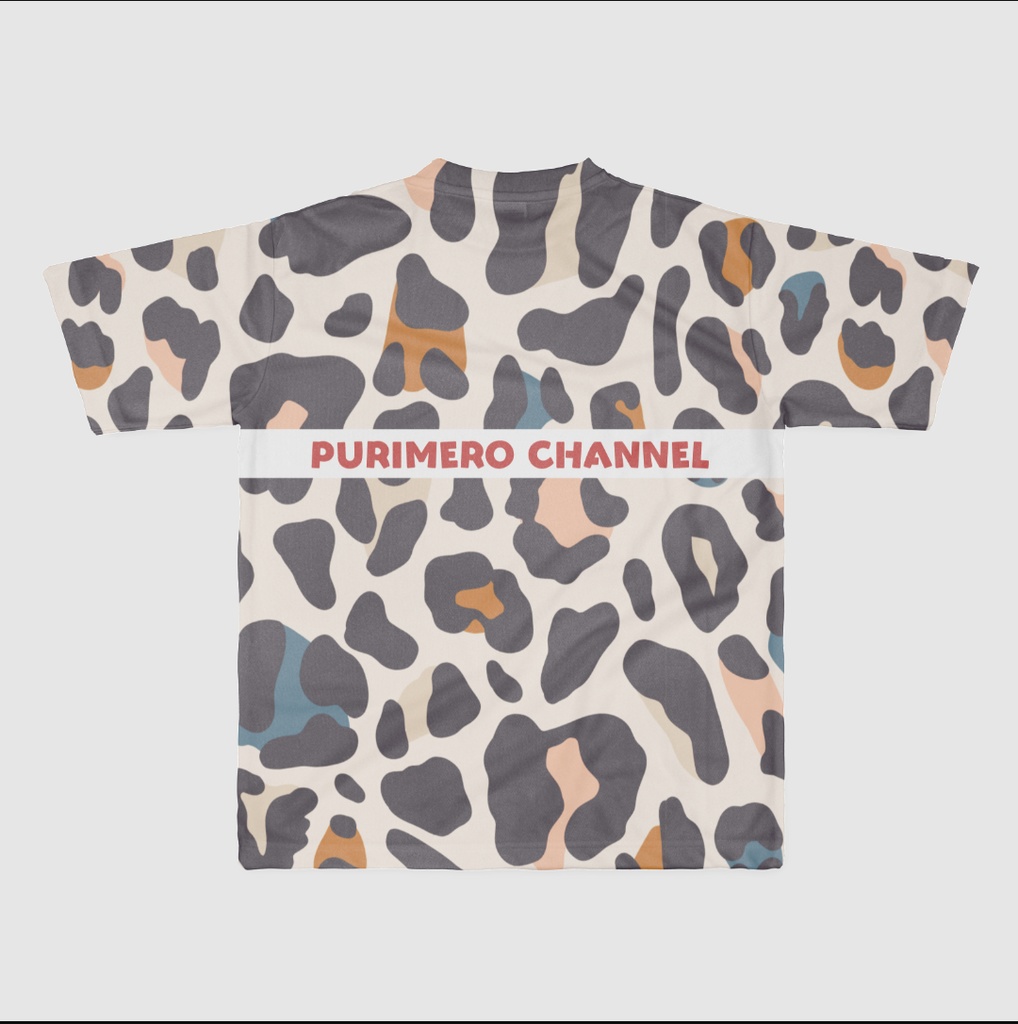 ぷりめろフルグラフィックTシャツ「Colorful Leopard」サイズ4展開S/M/L/XL Unisex 男女兼用