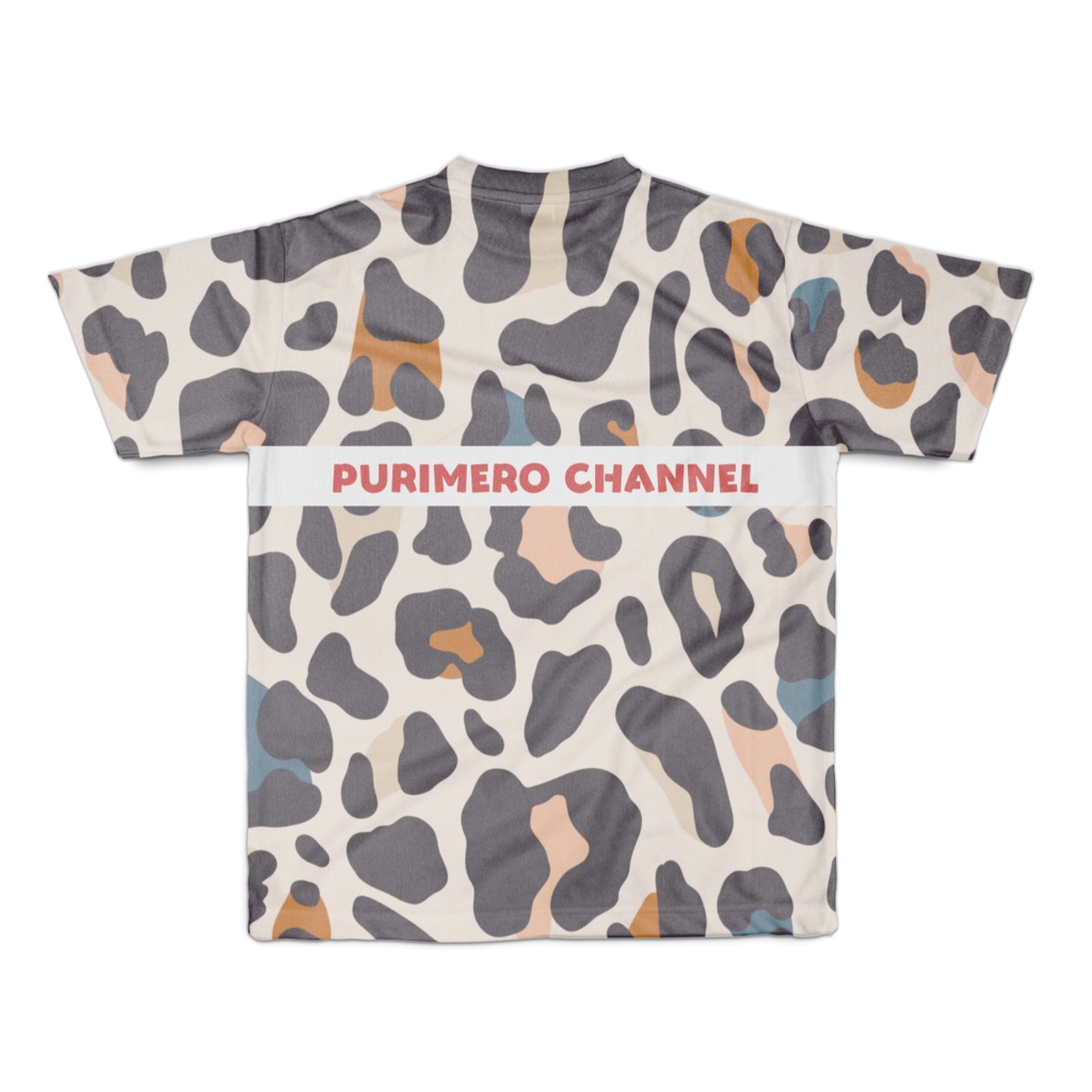 ぷりめろフルグラフィックTシャツ「Colorful Leopard」サイズ4展開S/M/L/XL Unisex 男女兼用