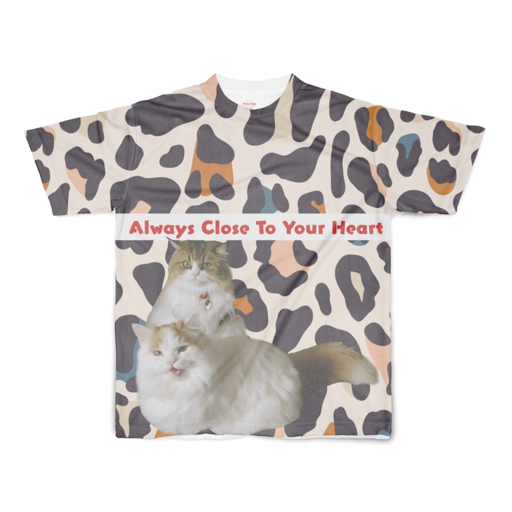 ぷりめろフルグラフィックTシャツ「Colorful Leopard」サイズ4展開S/M/L/XL Unisex 男女兼用