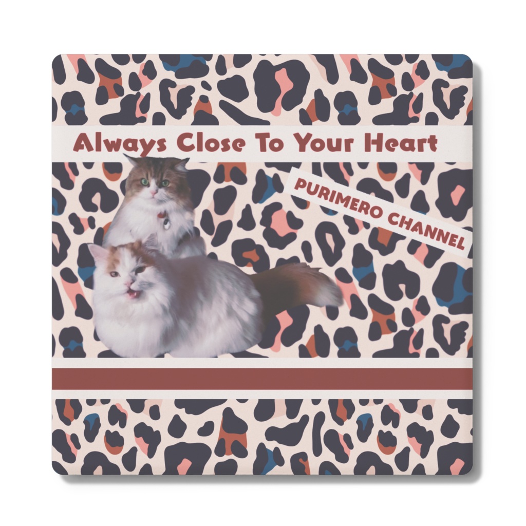 ぷりめろコースター「Colorful Leopard」