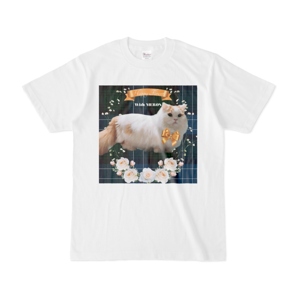 ぷりめろTシャツ「Happy Flower with MERON」ホワイトデー2024'Special 男女兼用 サイズ4展開