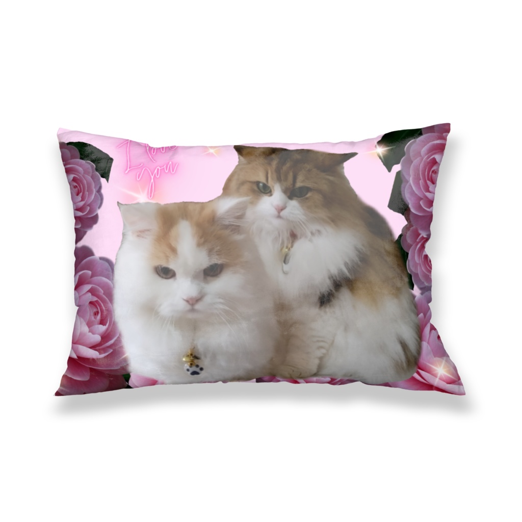 ぷりめろ枕カバー「I LOVE YOU」ShirakababiraさんFLOWERフォトコラボシリーズ