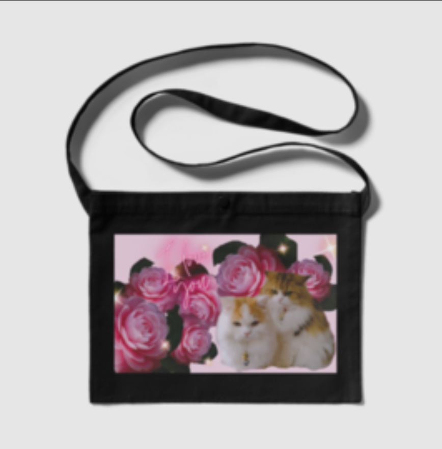 ぷりめろサコッシュ「I LOVE YOU」ShirakababiraさんFLOWERフォトコラボシリーズ