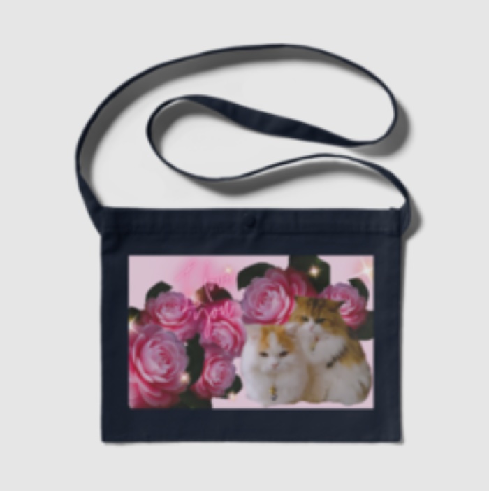 ぷりめろサコッシュ「I LOVE YOU」ShirakababiraさんFLOWERフォトコラボシリーズ