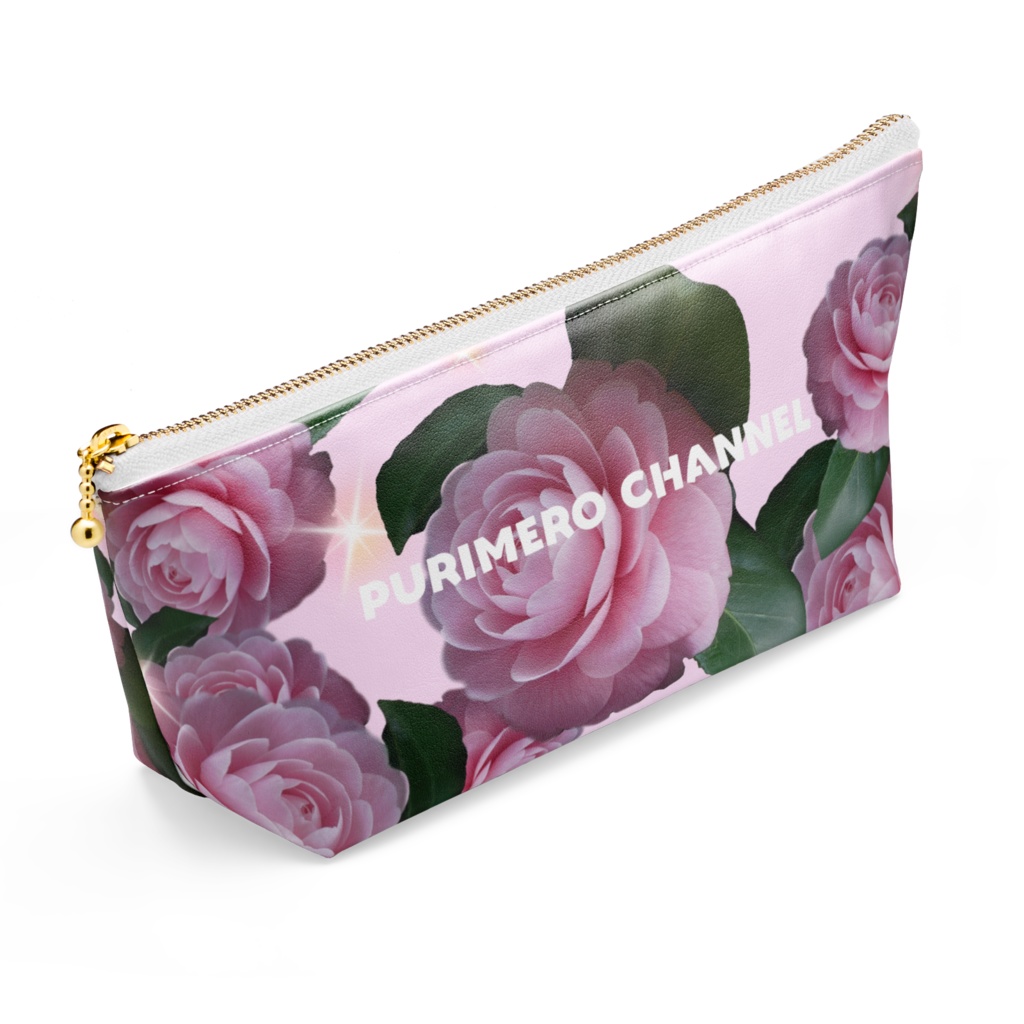 ぷりめろフェイクレザーポーチ「I LOVE YOU」ShirakababiraさんFLOWERフォトコラボシリーズ