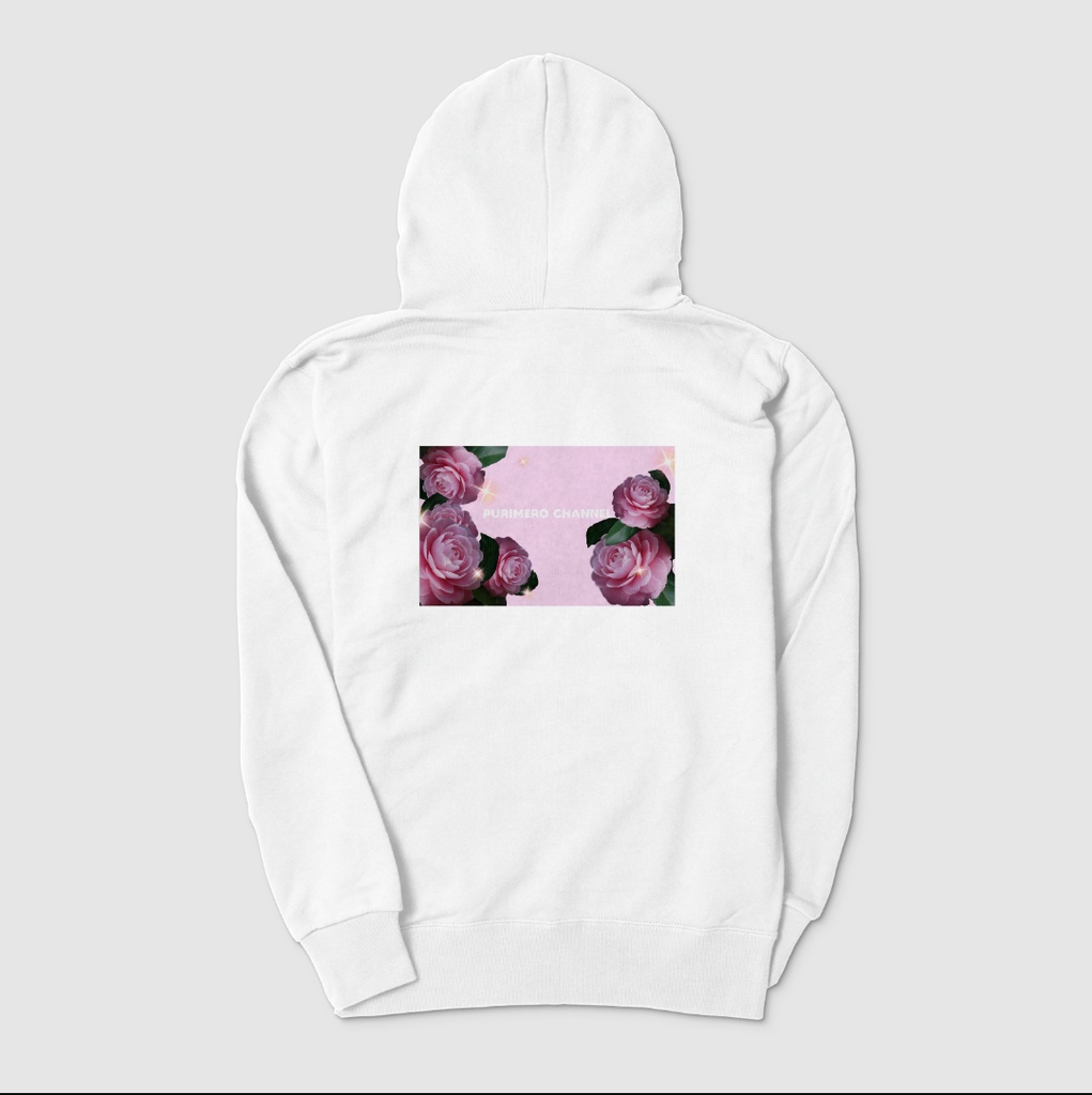 ぷりめろパーカー「I LOVE YOU」ShirakababiraさんFLOWERフォトコラボシリーズ デザイン2展開 サイズ各4展開 男女兼用 Unisex