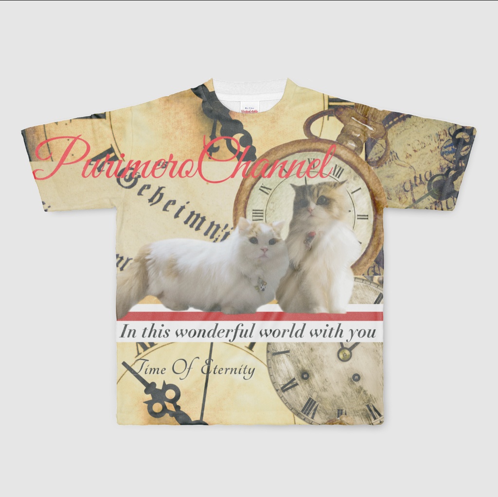 ぷりめろフルグラフィックTシャツ「Time Of Eternity」サイズ4展開S/M/L/XL 男女兼用 Unisex