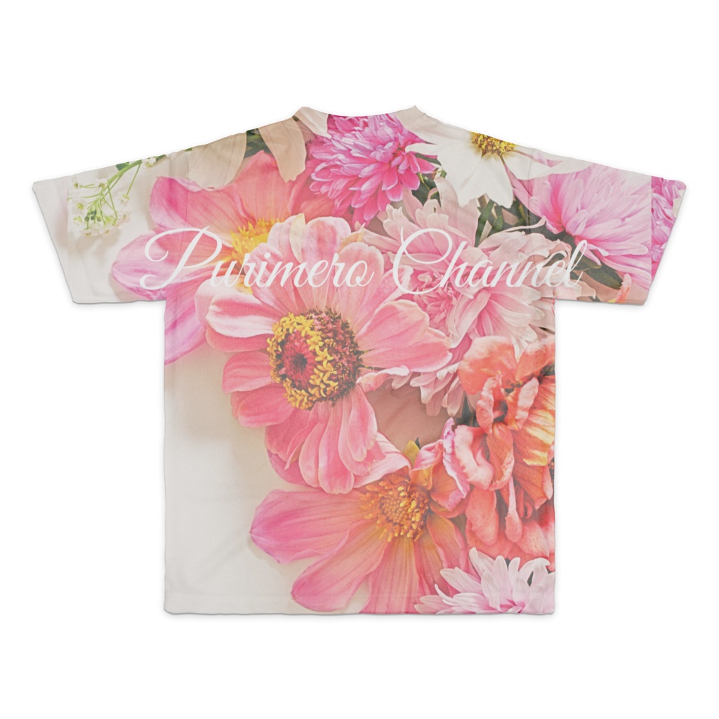 ぷりめろフルグラフィックTシャツ「Floral ♥Shower in PURIMERO」男女兼用 サイズ4展開