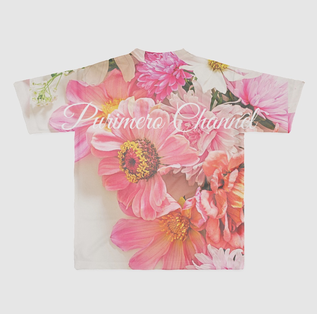 ぷりめろフルグラフィックTシャツ「Floral ♥Shower in PURIMERO」男女兼用 サイズ4展開