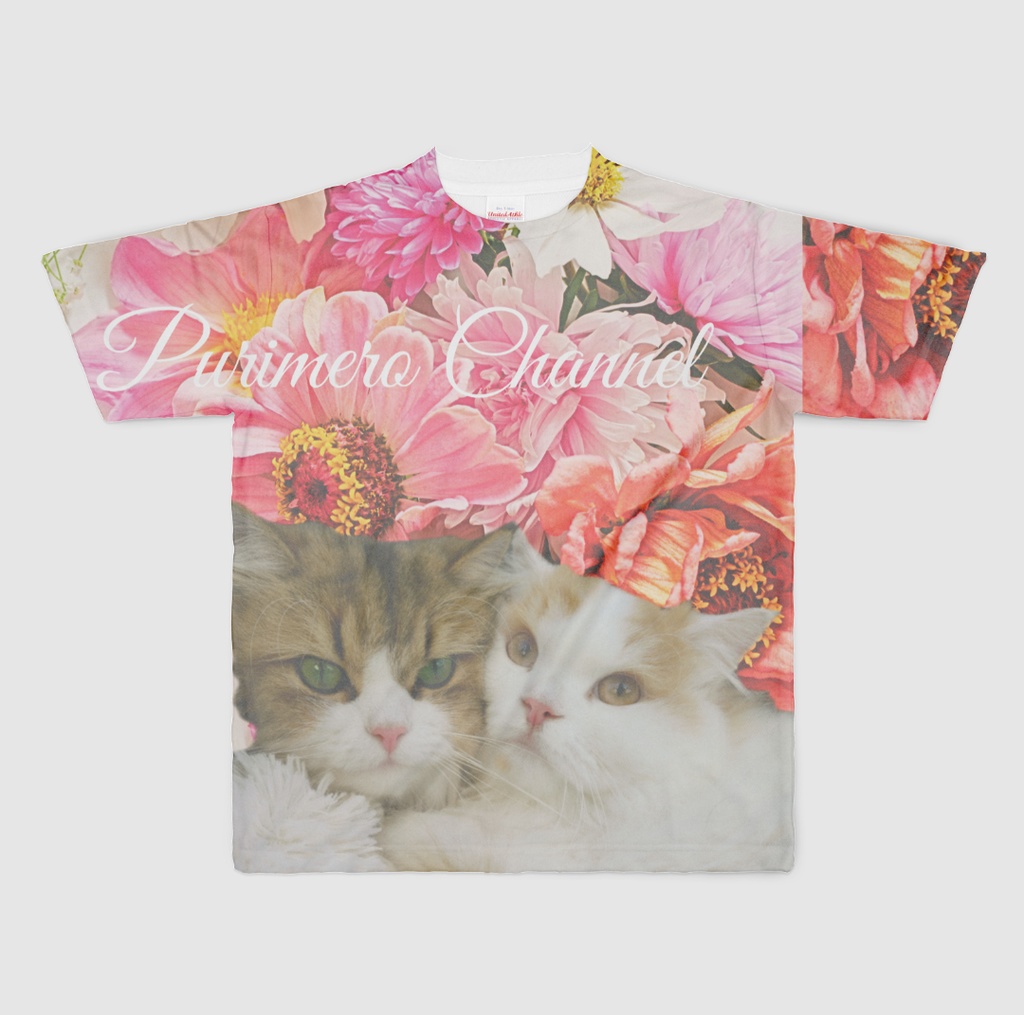 ぷりめろフルグラフィックTシャツ「Floral ♥Shower in PURIMERO」男女兼用 サイズ4展開