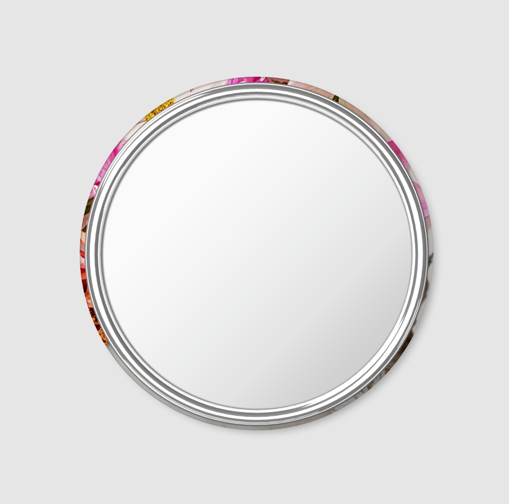 ぷりめろ缶ミラー「Floral ♥Shower in PURIMERO」サイズ2展開:75㍉/56㍉