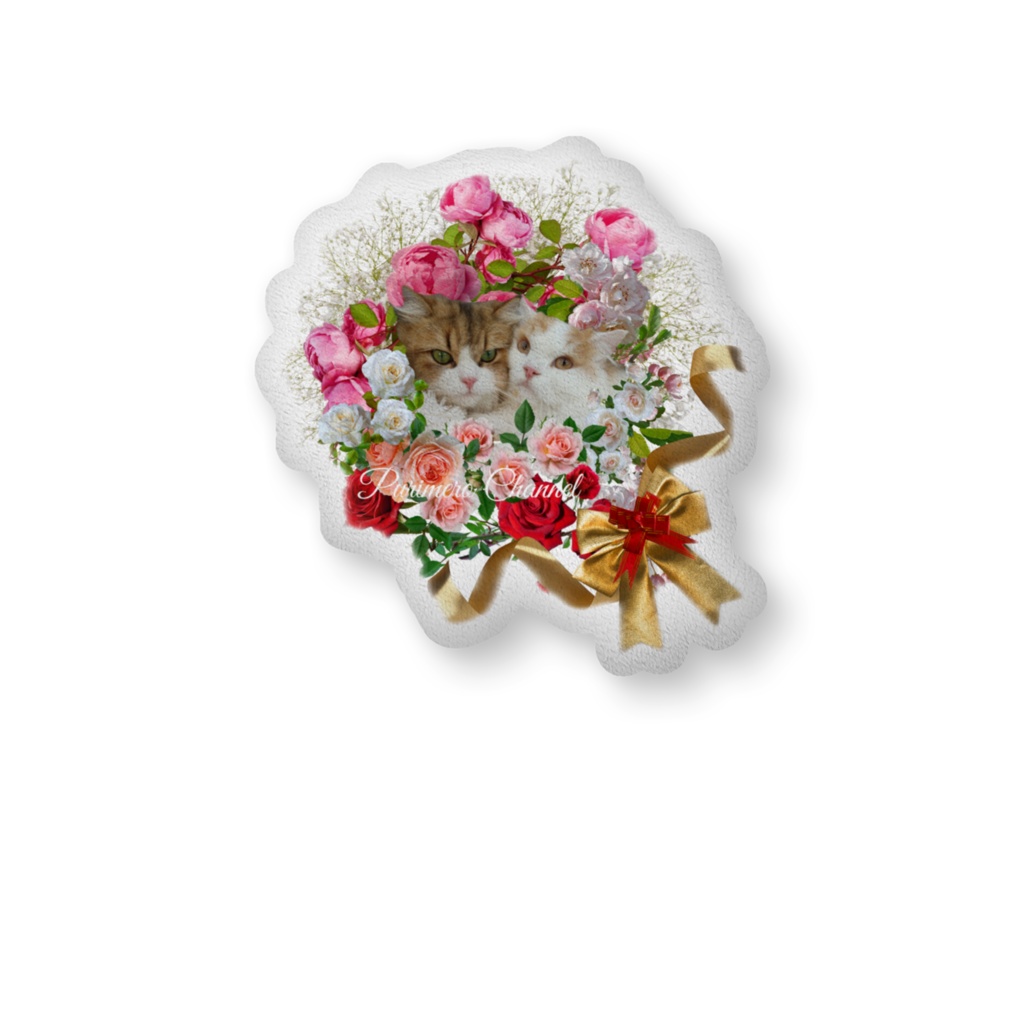 ぷりめろふかふかクッション大 「Floral ♥Shower in PURIMERO」