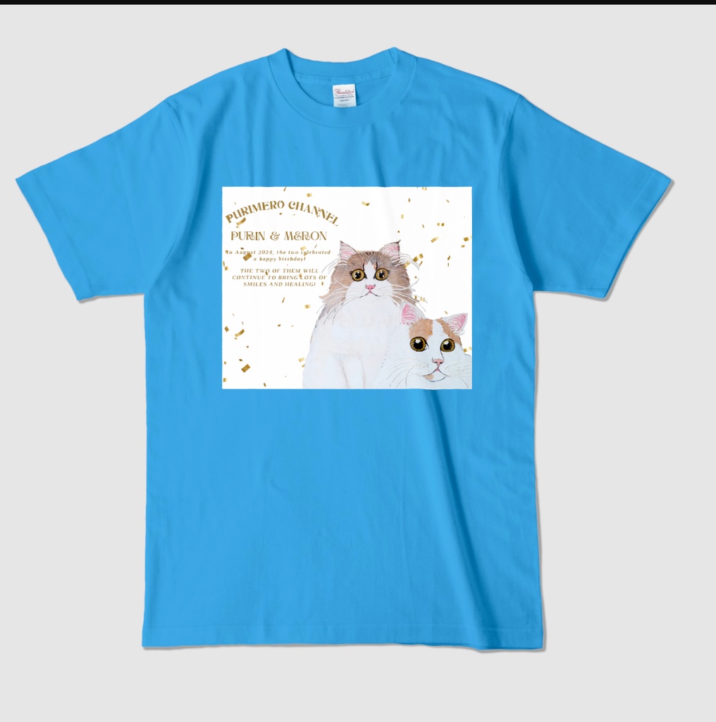 ぷりめろカラーTシャツ「ぷりめろアートSPECIALedition♥ゴールド吹雪」男女兼用/サイズ4展開/カラー全22色