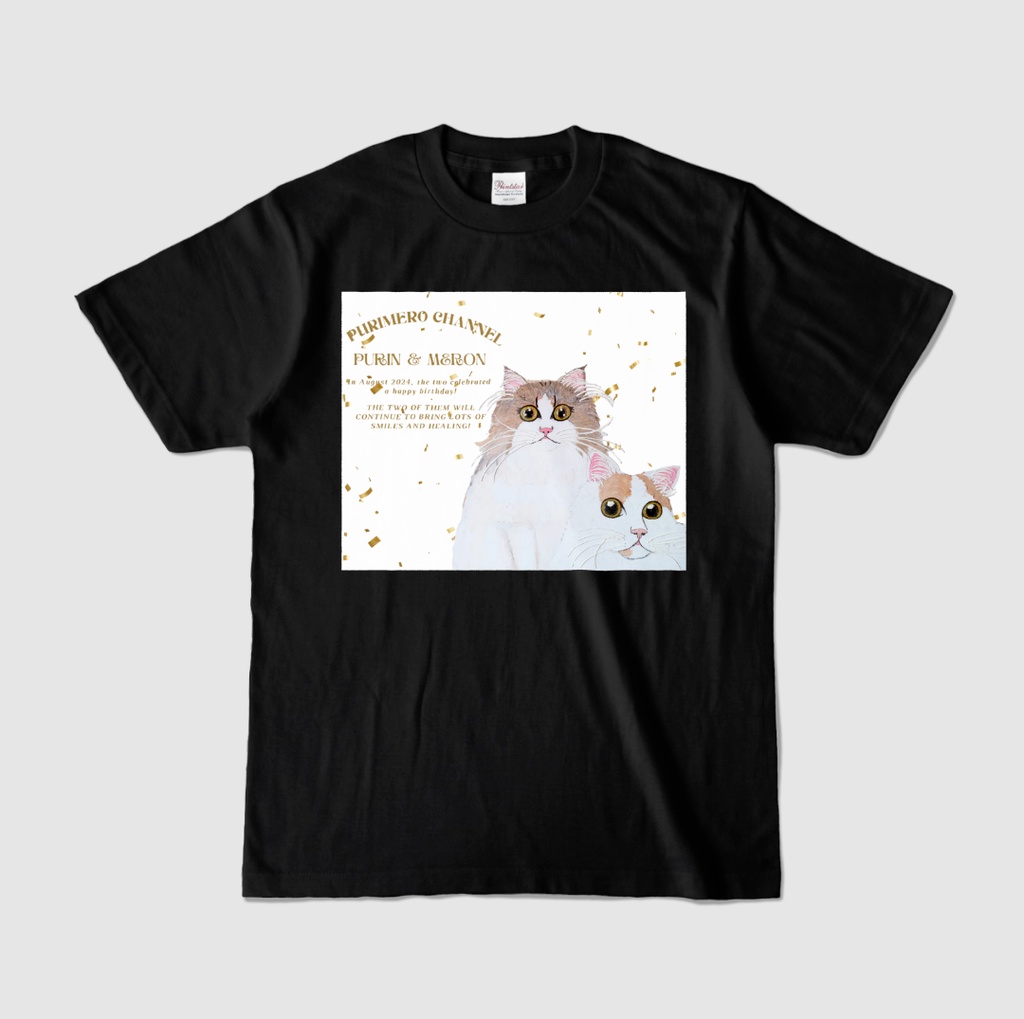 ぷりめろカラーTシャツ「ぷりめろアートSPECIALedition♥ゴールド吹雪」男女兼用/サイズ4展開/カラー全22色