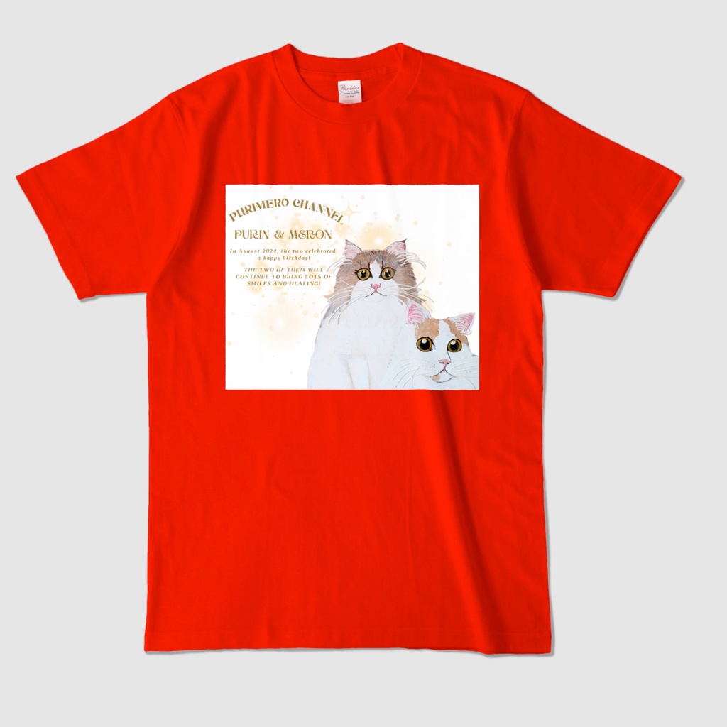 ぷりめろカラーTシャツ「ぷりめろアートSPECIALedition♥ゴールドもや」男女兼用/サイズ3展開/カラー全22色