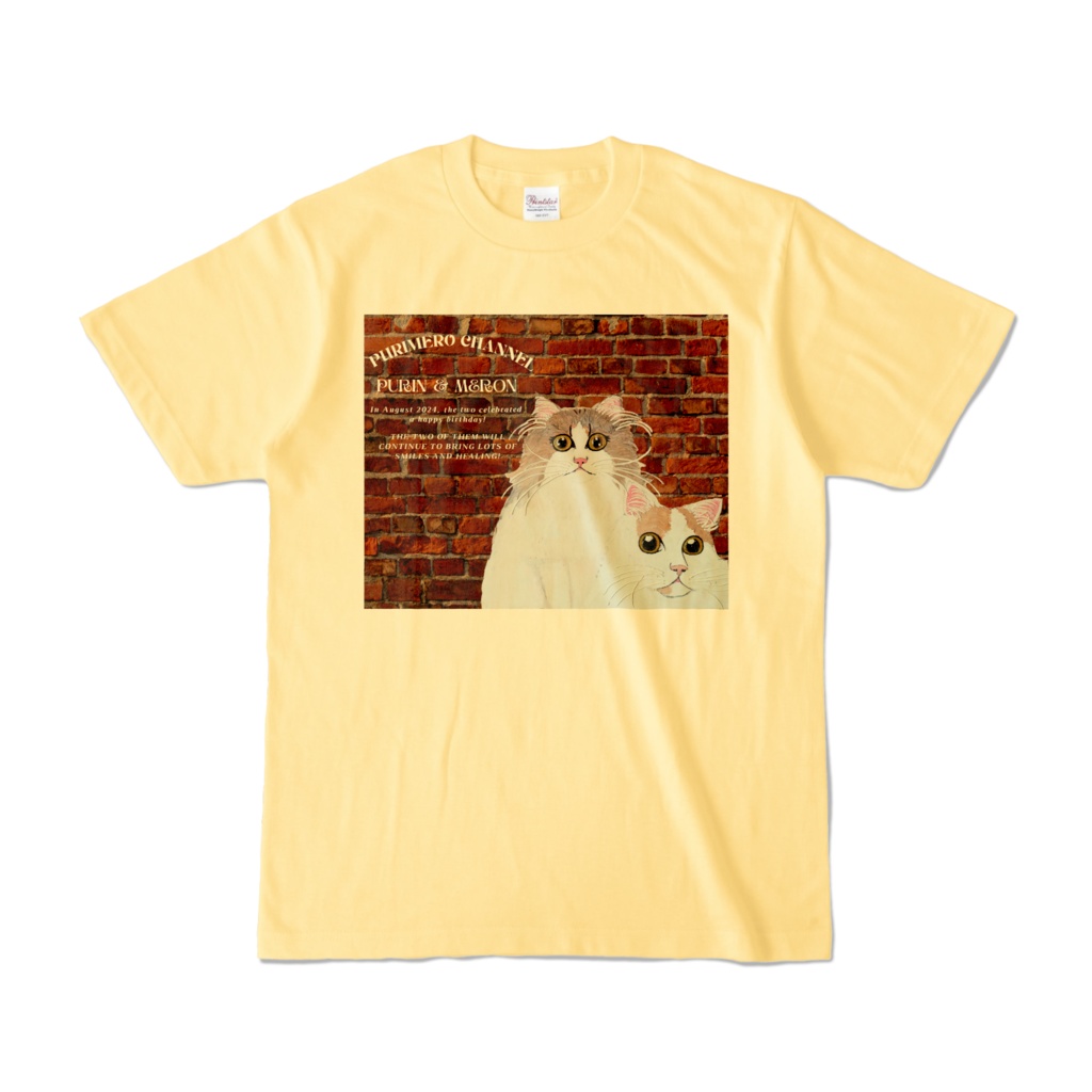 ぷりめろカラーTシャツ「ぷりめろアートSPECIALedition♥レンガ」男女兼用/サイズ4展開/カラー全22色