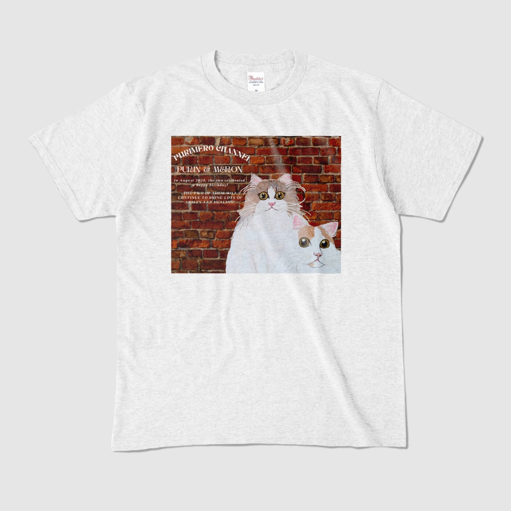ぷりめろカラーTシャツ「ぷりめろアートSPECIALedition♥レンガ」男女兼用/サイズ4展開/カラー全22色