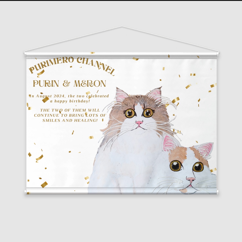 ぷりめろタペストリー「ぷりめろアート★5デザイン」サイズB2横タイプ