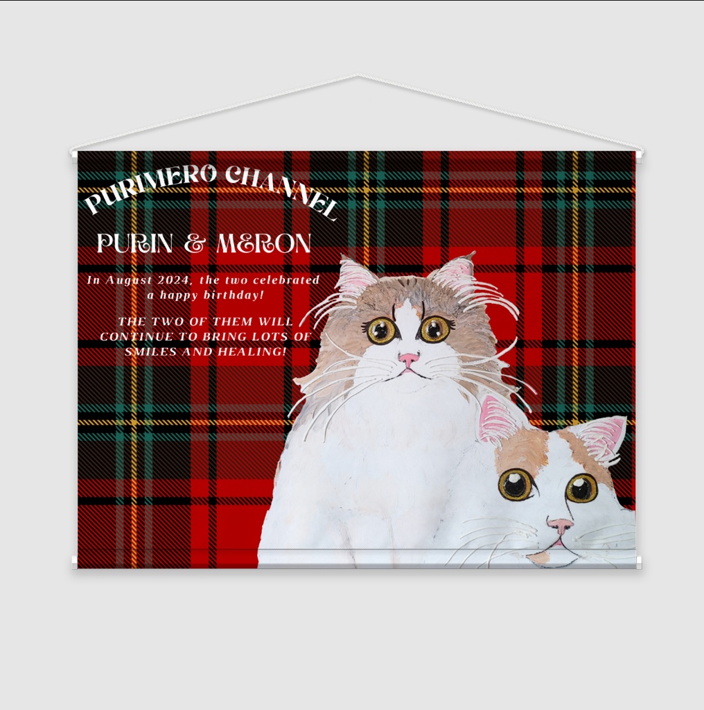 ぷりめろタペストリー「ぷりめろアート★5デザイン」サイズB2横タイプ