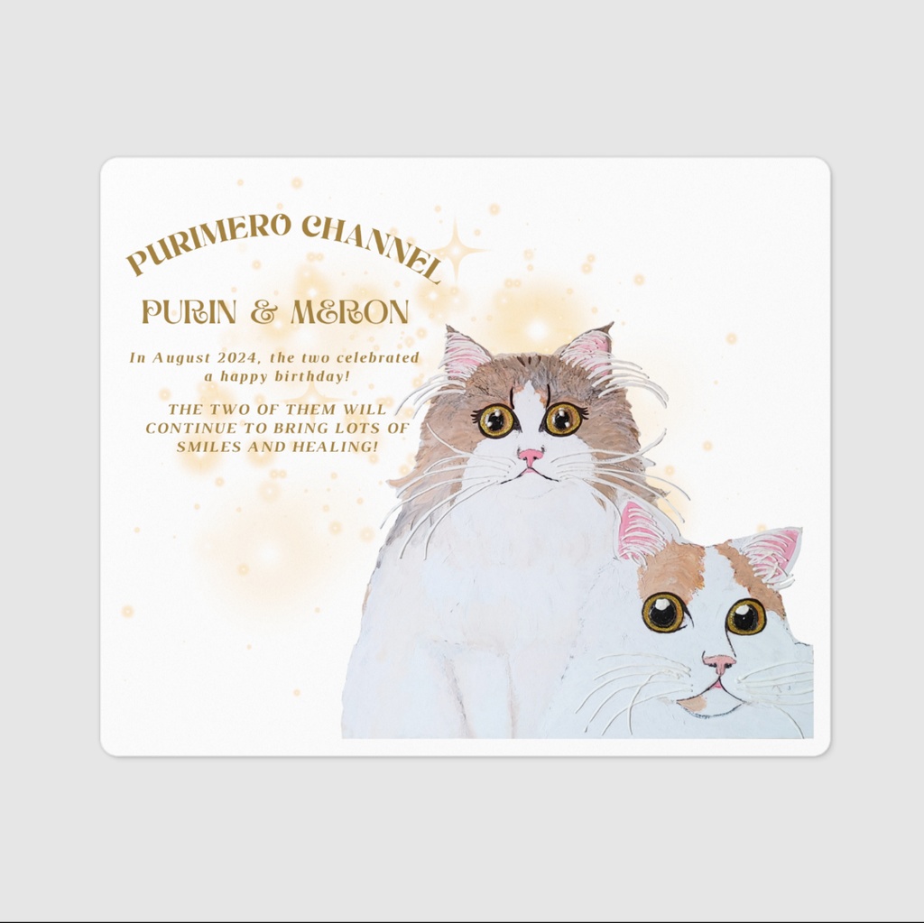 ぷりめろステッカー「ぷりめろアート★5種類デザイン」100㎜×100㎜サイズ