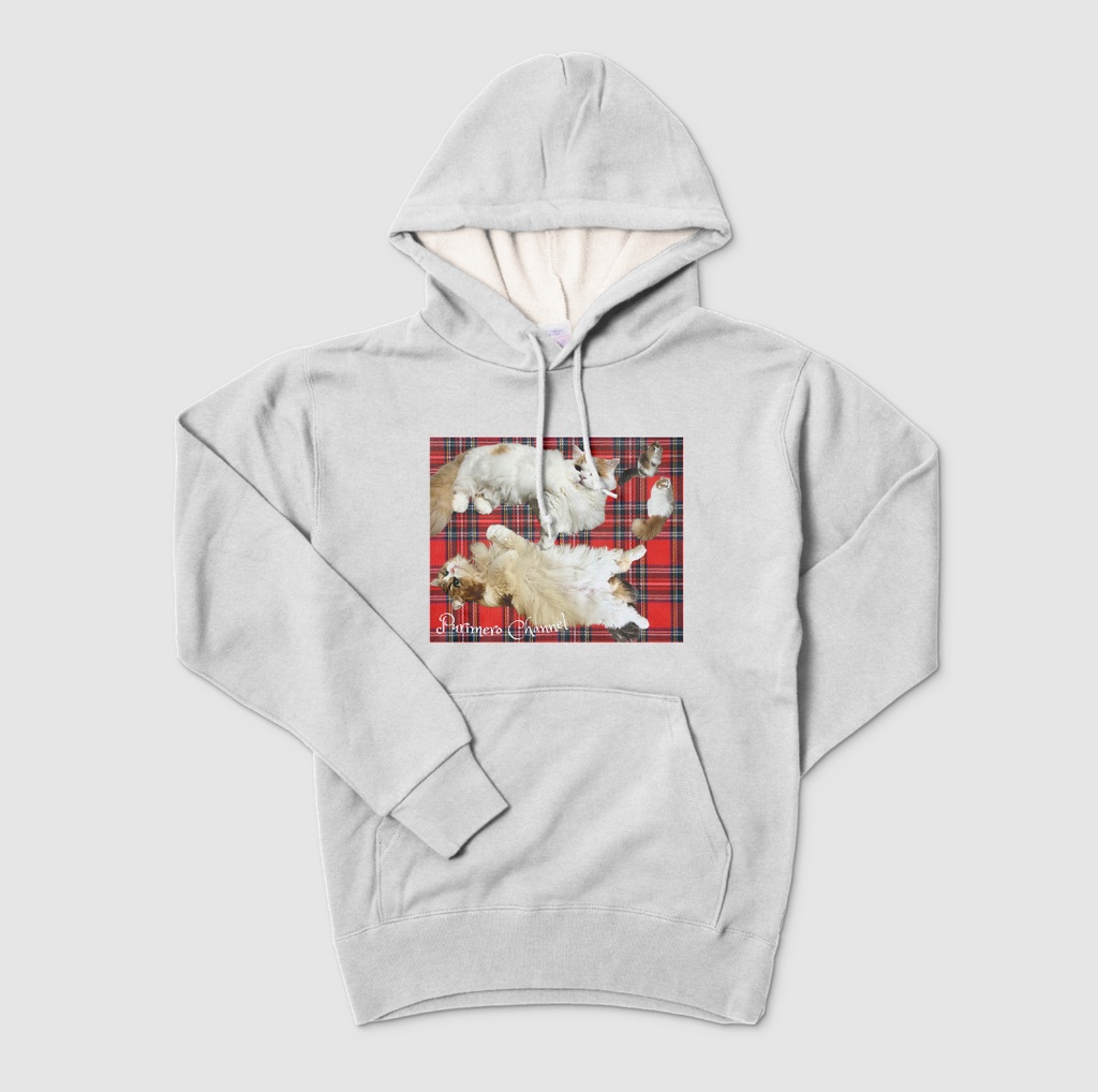 ぷりめろパーカー「Lovelyタータン」カラー3色展開・サイズ男女兼用S~XL4展開