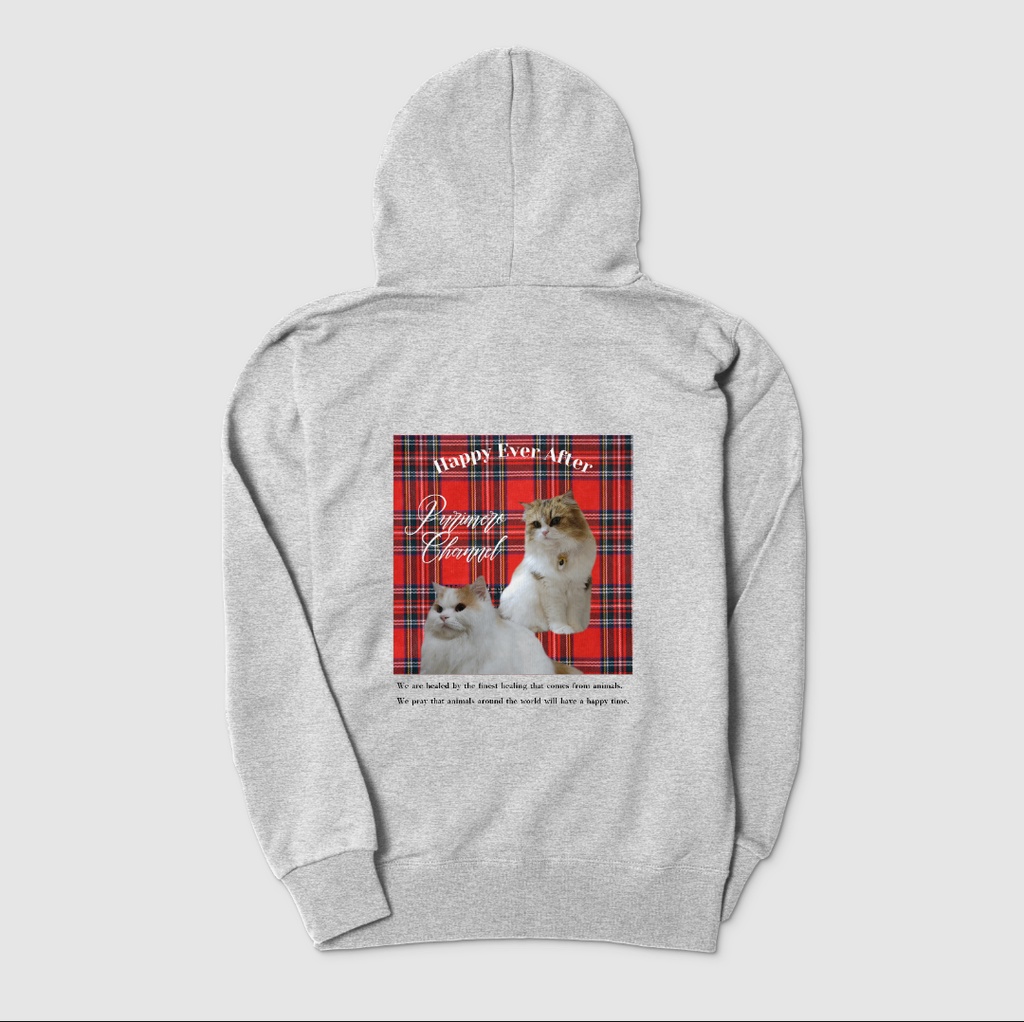 ぷりめろパーカー「Lovelyタータン」カラー3色展開・サイズ男女兼用S~XL4展開