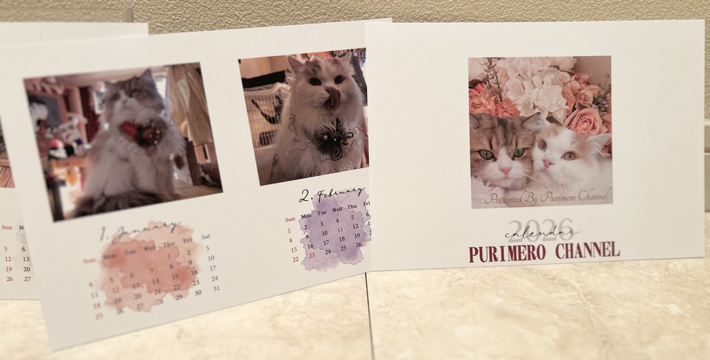 ぷりめろ卓上カレンダー2026' 「いつでも心の側に♥️皆に届け!愛と癒しのカレンダー」 ハッピー満載イベント写真も沢山投入♥️
