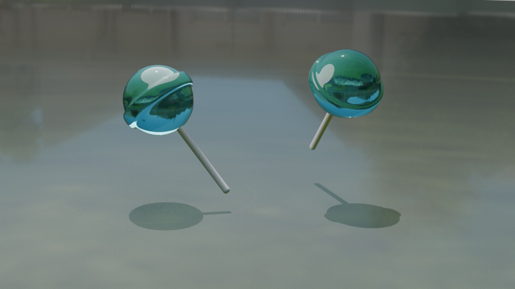 【3D素材】棒つきの飴