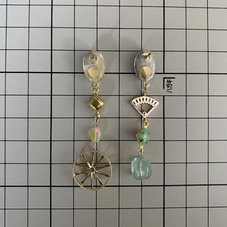 【7/12(水)22時販売】源氏兄弟イメージピアス(KANI 源氏車と扇ver.)