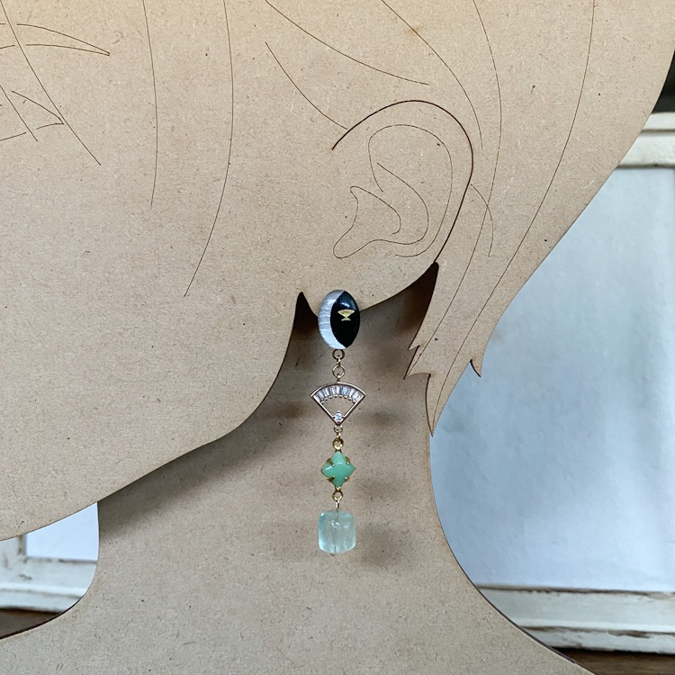 【7/12(水)22時販売】源氏兄弟イメージピアス(KANI 源氏車と扇ver.)