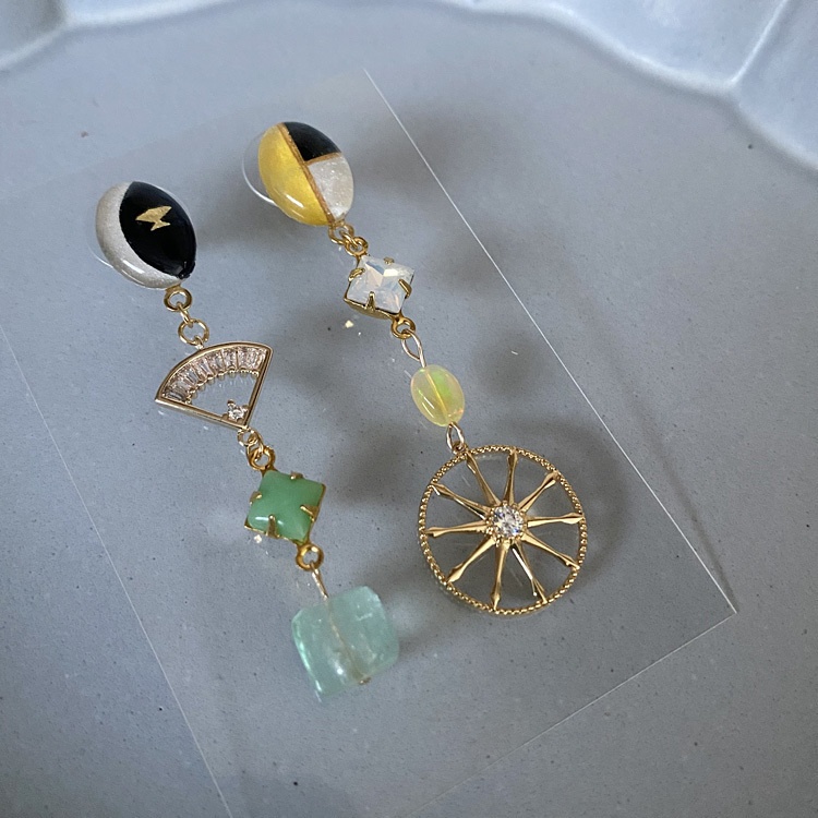 【7/12(水)22時販売】源氏兄弟イメージピアス(KANI 源氏車と扇ver.)