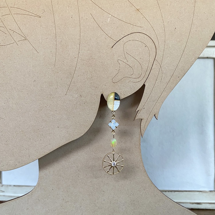 【7/12(水)22時販売】源氏兄弟イメージピアス(KANI 源氏車と扇ver.)